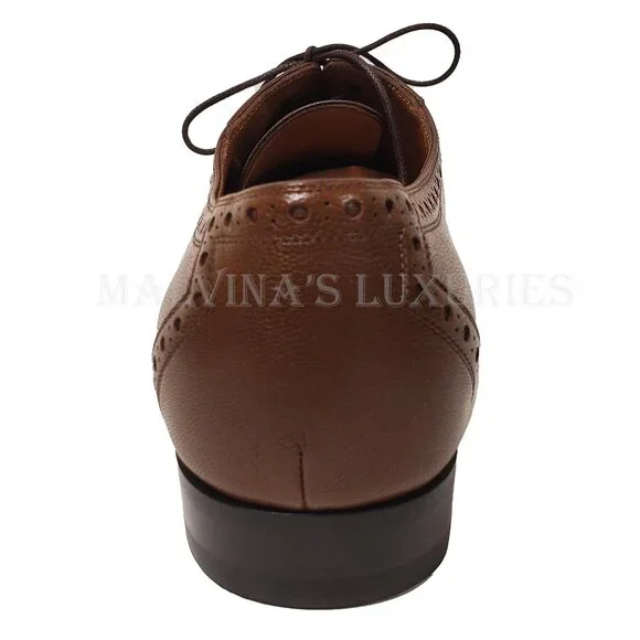 GUCCI SHOES MENS LACE-UP HALF HORSEBIT BROWN LEATHER sz 10 US 10.5